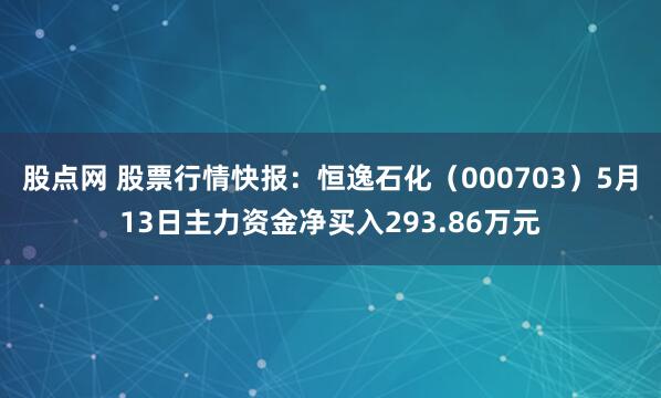 股点网 股票行情快报：恒逸石化（000703）5月13日主力资金净买入293.86万元