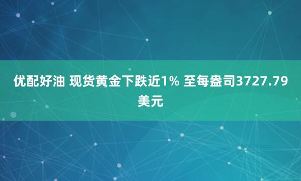 优配好油 现货黄金下跌近1% 至每盎司3727.79美元